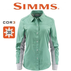 Simms Women's BiComp LS Shirt, Seafoam