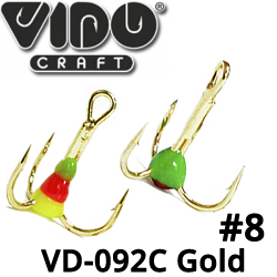 Vido Craft VD-092C (BN) Тройник "Капля" №8 Золото