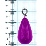 Груз крашеный Призёр "Колокол" с быстросъемной застежкой 22 гр, цвет 06-фиолетовый, 3 шт/упак