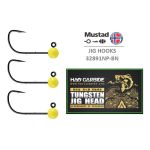 Вольфрамовая джиг-головка HAO CARBIDE на крючке Mustad 32891NP-BN #1, Fluo Yellow, 3,5 мм, 0,52 гр.