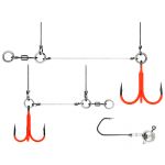 Оснастка цветной стингер для джиг-головки Vido Craft Stinger Eye Jig размер XL