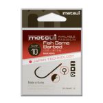Крючок Metsui Fish Game Barbed цвет bln, размер № 1, в уп. 6 шт