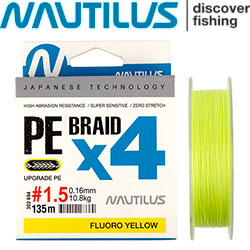 Nautilus Braid X4 Fluoro Yellow 135м.