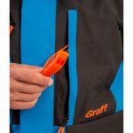 Костюм рыболовный зимний Graff (поплавок, до -15 гр.) (Bratex 8000, черно-голубой) 215-О-В-3-4XL/176
