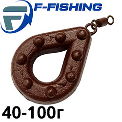 F-Fishing Грузило Капля плоская с отверстием