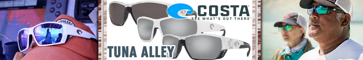 Costa Tuna Alley 580 P White/Silver Mirror