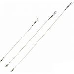Поводки стальные Lucky John 7x7 Stainless Steel Wire оснащ. вертл. и вертл. с застёж. d 0.55мм/12кг/23см/ 2шт. (7084-230)