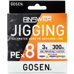 Шнур PE Gosen Answer Jigging PEX8 5colors 300m 2.5 40LB
