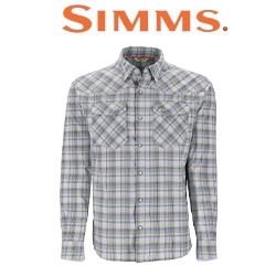 Simms Brackett LS Shirt, Sterling Plaid