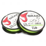 Леска плетеная Daiwa J-Braid X8 300m 0.10mm (флуор.-желтая)