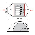 Палатка Tramp Lair 4 (V2) зеленый