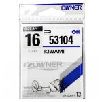 Одинарный крючок Owner 53104 Kiwami, green №16 13шт