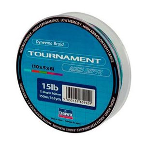 Плетеная леска DAIWA Tournament Accu dept / TN AC - 20 Lb (150м) (многоцветная)