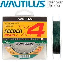 Nautilus X4 Feeder Braid Dark Green 150м