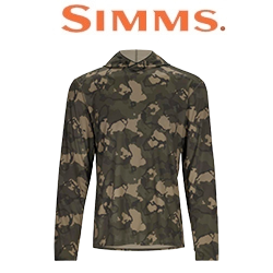 Simms Bugstopper Solarflex Hoody, Regiment Camo Olive Drab