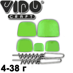 Vido Craft Набор крашеных грузов "ПУЛЯ" Зеленый
