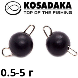 Kosadaka TJH-RBL Black Груз чебурашка-шар вольфрам