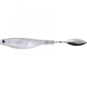 Приманка силиконовая с лепестком A Band Of Anglers Hyperlastics Dartspin 14см цв. See-Through Clear- silver