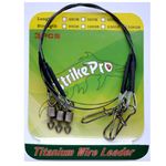 Поводок TITANIUM 1x1 верт. бочка №4 застёжка Duo-Lock №3 20cm 23кг 0.5mm 3шт 