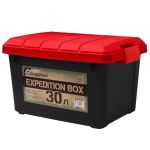 Набор ящиков особопрочных Следопыт Expedition Box, 30 л, 40 л, 50 л, цв. черный/красный