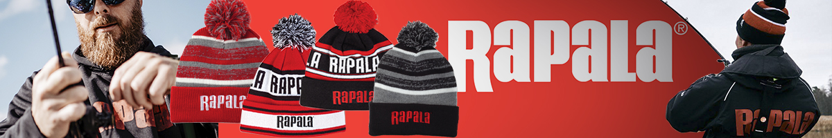 Rapala Шапка с помпоном красно-черная
