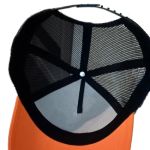 Бесболка Zetrix (Fish the chance) PVC-2402 оранжевый козырек/черная сетка