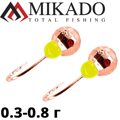 Мормышка вольфрамовая Mikado "DISCO" кембрик, кр. Hayabusa (Медь)