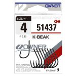 Одинарный крючок Owner 51437 K-Beak, черный BC №01 (51437-01)