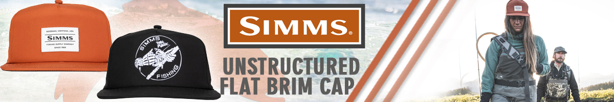 Simms Unstructured Flat Brim Cap, Simms Orange