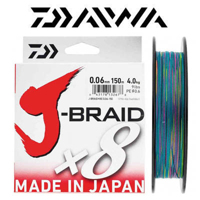 Daiwa J-Braid X8 150m (мультиколор)