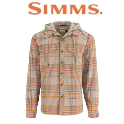 Simms Coldweather Hoody, Stone Neo Plaid