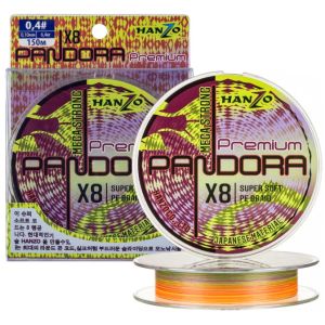 Плетёный шнур Hanzo Pandora Mega Strong X8 150м Multicolor # 1.5 0,21мм 13,9кг