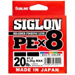 Плетёный шнур Sunline Siglon PE×8 200m (Multicolor 5C) #1.7/30LB