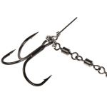 Оснастка стальная Lucky John Stinger Power Chain 3,5+5,5cm, оснащ. тройниками №02/0+№1/0 1шт.