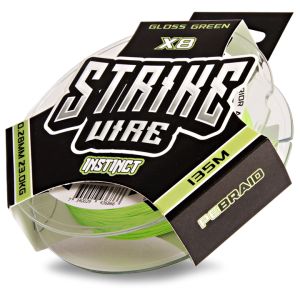 Шнур плетёный Strike Wire Instinct Braid X8 135m Gloss Green 0,13mm 8kg
