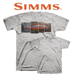 Simms DeYoung Salmon T-Shirt Grey Heather