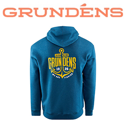 Grundens Displacement DWR Hoodie, Anchor Navy Heather