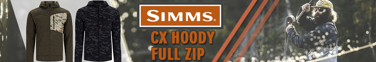Simms CX Hoody - Full Zip, Ghost Camo Black