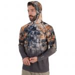 Футболка FHM Mark Hoodie V2 Принт серо-оранжевый/серый р.M