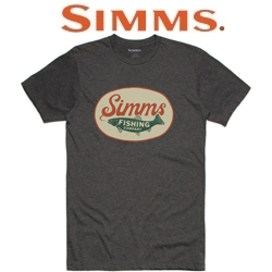 Simms Trout Wander T-Shirt, Charcoal Heather
