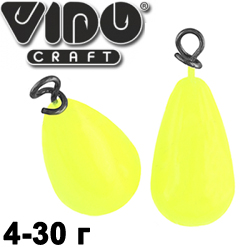 Vido Craft Груз Крашеный "Колокол" с быстросъемной застежкой 02-желтый