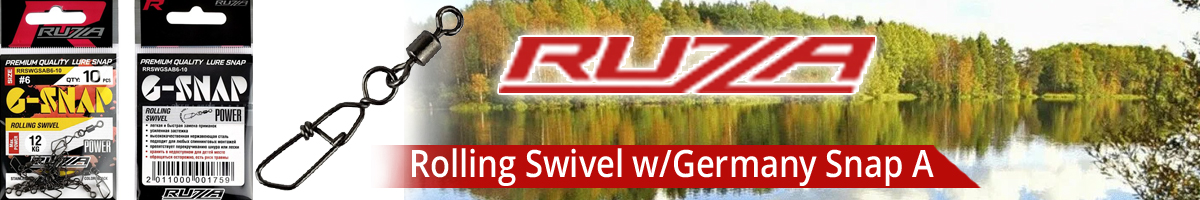 Ruzza Rolling Swivel w/Germany Snap A Black