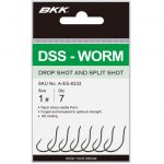 Крючок одинарный BKK DSS-Worm #4 (7шт)