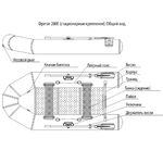 Надувная лодка пвх Фрегат 280 E серая