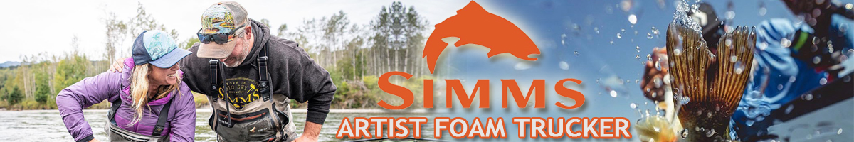 Simms Artist Foam Trucker Dripping Trees Bark