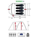 Палатка Premier Fishing Borneo-4 (PR B-4-GR)