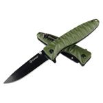 Нож складной "Ganzo" с клипсой, длина клинка 88 мм, сталь 440, цв. зелёный