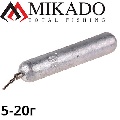 Груз с вертлюжком Mikado "DROP SHOT" цилиндрический (OMC-1272)