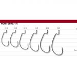 Крючок офсетный Vanfook WORM-55G Mat Green №5/0, 5 pcs/pack