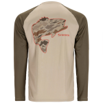 Термофутболка Simms Tech Tee - Artist Series, Bass/Stone/Dark Stone, M